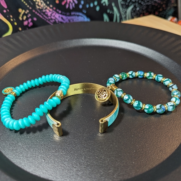 Rustic Cuff bracelet trio RC14 - Picture 2 of 2